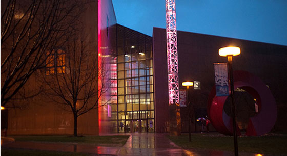 Indiana University Art Museum view from the center